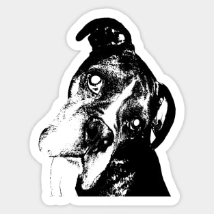 Black and White Boxer Sticker